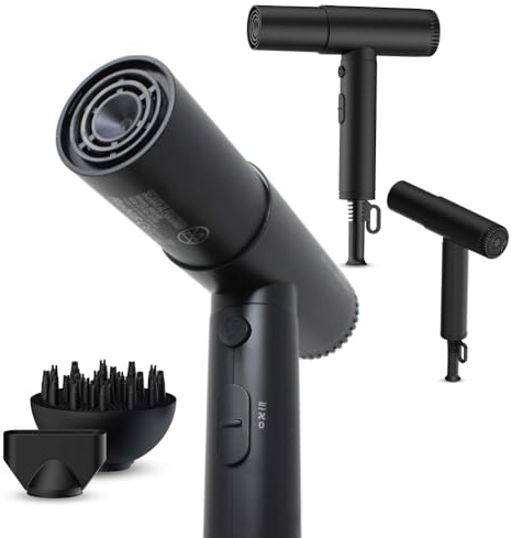 Bilake Secador de Pelo Profesional con tecnología iónica y Motor sin escobillas brushless 2000W Secador Compacto con alisador y difusor