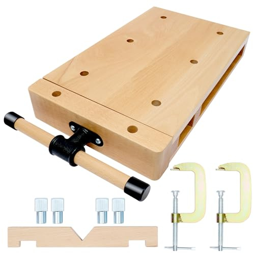 Portable Woodworking Vise for Workbench, Desktop Woodworking Vise with G-Type Fixing Clips & 4 Metal Limit Blocks, Ideal for Home, Woodworking Studios, Wood Processing