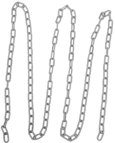 Cabilock Cadena de protección de advertencia eslabones de la cadena galvanizado protector amarillo campo de golf barrera de cadena Precaución cadena de seguridad AbS Silver