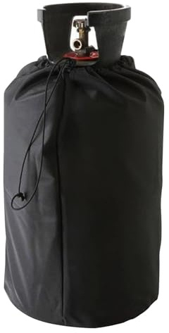 Pongnas Couverture de Bouteille de Gaz Revêtement Couvercle de Réservoir de Protection Couvercle de Réservoir de Gaz de Déchirure avec Cordon de Serrage Cour Jardin Extérieur Noir
