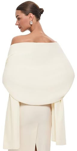 PULI Women Pashmina Shawl Wraps for Evening Dress Wedding Large Scarf | Can be worn as a shoulder wrap stole or oversized scarf for formal occasions
