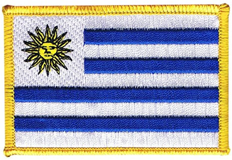 Flaggenfritze Flaggen Aufnäher Uruguay Fahne Patch + gratis Aufkleber