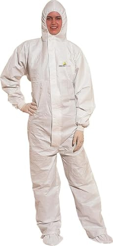 Delta Plus Combinaison de travail à capuche Deltatek 5000 blanc taille – M