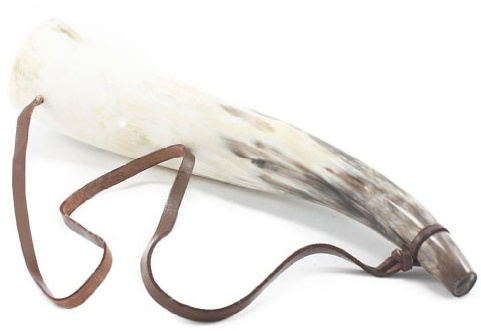 HORNCRAFT Ox Horn Bugle | Viking War Blowing Horn | Battle Sounding Trumpet | 13 inches | Medium Light Polished Bugle | Trumpet style Hunting | Perfect for Re-Enactment