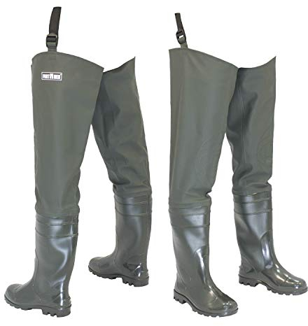 FortMen Watstiefel Herren Anglerhose mit Stiefel wasserdichte Wathose Größe Gr. 38-47 Lange Watthosen Gummistiefel Fishing Boots Angel (Olivgrün, EU Schuhgrößensystem, Erwachsene, Numerisch, M, 41)