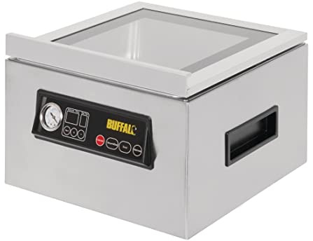 Buffalo Digital Chamber Vacuum Machine (Pack 6) .5Ltr - Food Sealer with Cutter, LED Display, Armoured Glass Lid CT014
