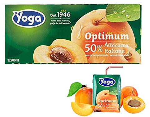 Yoga Optimum Succo di Albicocca Italiana 200 ml Confezione da 8 x 3 Brick