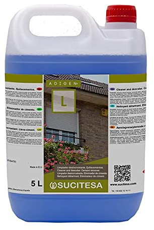ADIGEN L Limpiador desincrustante especial quita cementos, cal y salitre. En garrafa de 5 litros