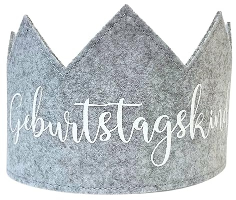 Bada Bing Filzkrone Geburtstagskind als Party Deko - Geburtstagskrone verstellbar für Kinder und Erwachsene - Filz Stoff Krone Geschenkidee für Kindergeburtstag - Stoffkrone für Jungen und Mädchen