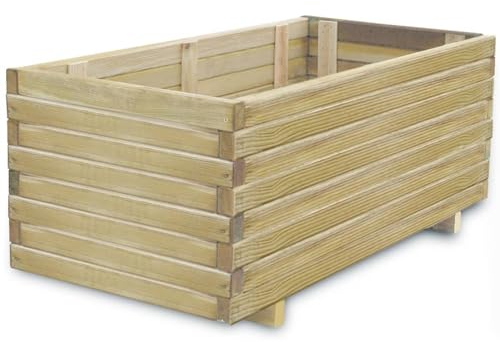 BaraSh Hochbeet 100x50x40 cm Holz Rechteckig Hochbeete FüR Garten Gabionen Hochbeet Garten Box Balkonhochbeete Hochbeet Bausatz