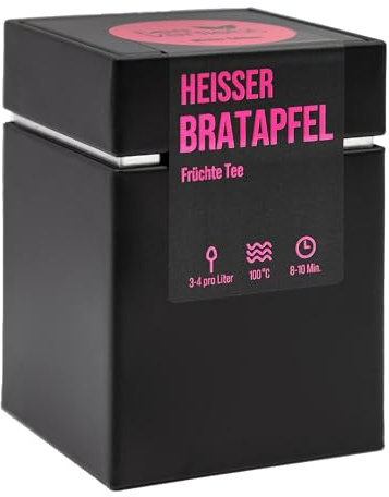 teeverliebt – Winter Edition Heißer Bratapfel Geschenkdose Früchtetee 80 g | loser Frühtetee | leckere Tee-Mischung ideal als Geschenk