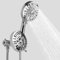 JiGiU Duschkopf mit Schlauch 1,5m Dualkopf mit Regendusche & Handbrause 8 + 10 Strahlarten Hochdruck Duschbrause Duschsystem Silber mit Anti Verstopfungs-Düse für Baden Dusche Badewanne (Chrom)
