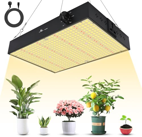 VIXKPIRR Lampe de Culture LED 1000W Spectre Complet, Lampe Horticole LED Dimmable Plante Interieur, 1000W Lampe Croissance Plante avec UV et IR Pour Intérieur Plantes Légumes et Fleurs