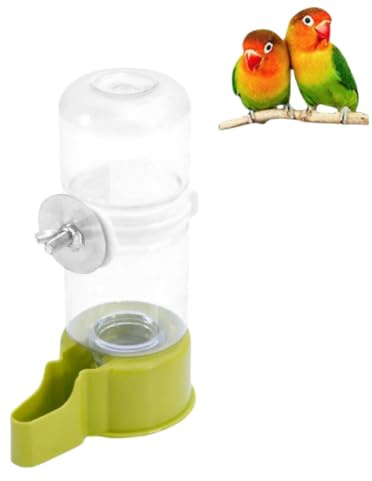 GYWHOOFT Capacità 140 ML distributore acqua Uccelli,Verde dispenser Acqua Cibo per Uccelli,Uccelli Alimentatore Automatico,per Pet Bird Parrot Pigeon Alimentazione Automatica Acqua Potabile