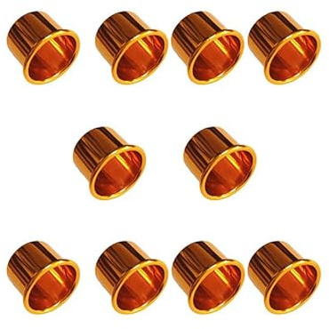 MUXSAM Portavelas para velas de varilla, 10 unidades de metal, pequeñas, plateadas, para velas de árbol, 27 x 19 mm, diámetro interior 22,2 mm, dorado