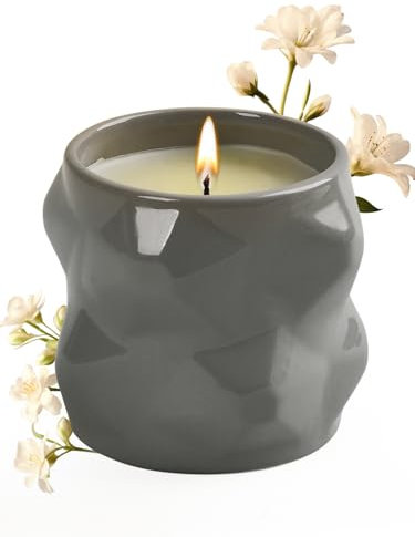 Bosilunlife Duftkerzen für Frauen, 237 ml Aromatherapie-Kerzen, ca. 45 Stunden Brenndauer, Geschenkkerzen aus Bio-Sojawachs, Toussaint-Blumenduft, für Schlafzimmer, Wohnzimmer und Badezimmer