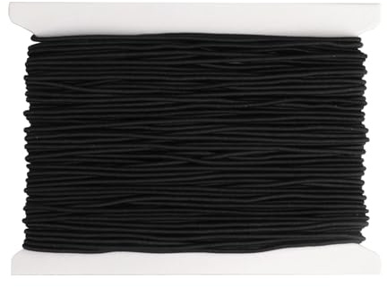 Fil pour Bracelet Perle, 1mm x 20m Fil Elastique pour Bracelet Resistant, Cordon Noire, Cordon Elastique Bracelet Coloré, Cordon pour Collier Artisanat Fabrication de Bijoux