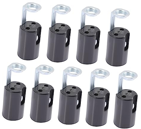 jojofuny Portalámparas de Candelabro E14 Tipo, Soporte Ligero Multifuncional de Plástico E Hierro para Lámparas de Araña y Oficina, Paquete de 9 Unidades