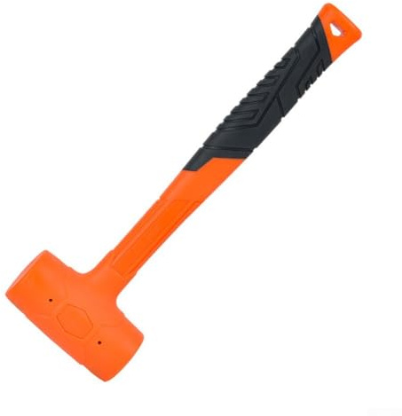 Martello da colpo morto con colpi in acciaio, martello in gomma anti-rimbalzo, per lavorazione del legno, installazione di piastrelle e lavori automobilistici, resistente alle scintille e impugnatura