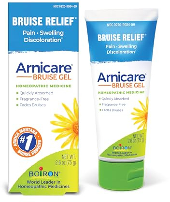 Boiron Arnicare Bruise Gel for Pain, Inflammation or Swelling, Soreness, and Discoloration - Non-Greasy and Fragrance-Free - 2.6 oz