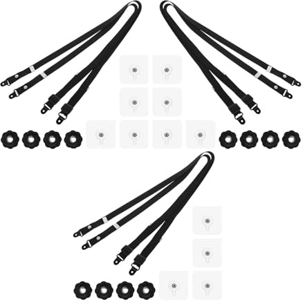 WEKAMOS 6 Piezas Correas Antivuelco Ajustables para Muebles Anclajes de Seguridad para Tv y Muebles Resistentes para Protección Infantil y Prevención de Caídas de Televisores y Cómodas