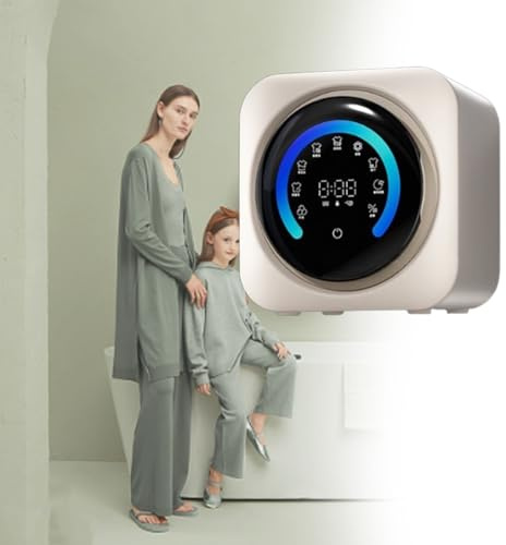 Minilavadora y secadora automática de 3.5 L, lavadora compacta de montaje en pared con modos de lavado inteligentes, motor silencioso y eficiente tambor interior autolimpiante gris