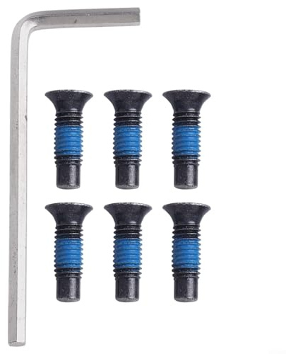 Juego de tornillos de montaje de acero inoxidable para patinete eléctrico Ninebot (ES1/ES2/ES4/Max G30) - Paquete de 6 con llave, 16 x 8 mm, color negro