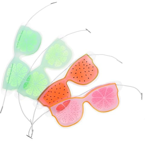PACKOVE Masques Yeux en Gel Pvc Réutilisables 4 Pièces, Compresses Oculaires Rafraîchissantes pour Garçon et Filles, Améliorent L'éclat Peau et Soulagent les Couleur Couleur Aléatoire