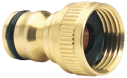 Draper 36197 Brass Garden Hose Tap Connector, 1/2, Gold