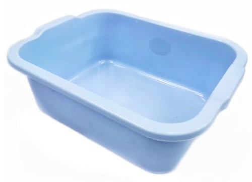 Ecoplast | Bacinella Plastica Rettangolare 13 Lt, Colori Assortiti Lavanda/Bianco/Azzurro/Tortora, 38x28x12, Made in Italy