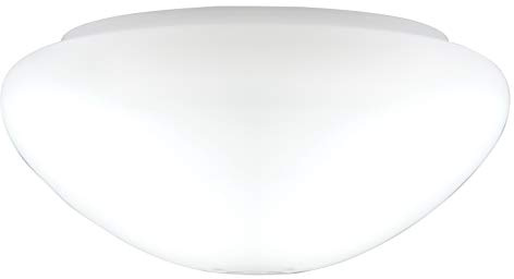 Westinghouse 8704640 Pantalla opalina en forma de hongo mate, vidrio blanco, vidrio de repuesto para ventilador de techo Westinghouse 72152
