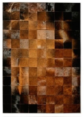 Vip Leather Nuovo tappeto in pelle di mucca Patchwork. Design esclusivo. Codice Ar126 (120 cm x 180 cm)