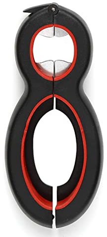 Meiyea 6 in 1 Multi Opener,All in One Bottle Opener,Can, Soda,and Jar Openers,for Kitchen Cooking, Weak Hands, Arthritis, Elderly and Children