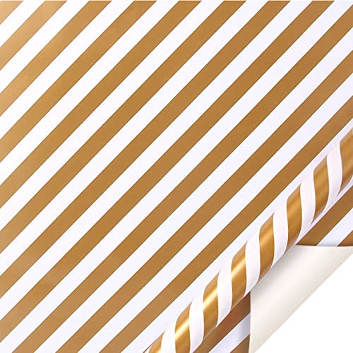 Wzxhew Gold And White Wrapping Paper Valentine's Day Birthday Gift Box Wrapping Paper Polka Dots Wrapping Paper Commercial Wrapping Paper Christmas (A, One Size)