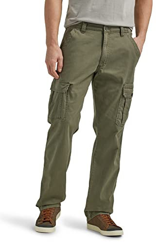 Wrangler Authentics Stretch-Cargohose für Herren, lockere Passform, Oliv/Blatt für Mich (Leaf It to Me), 38W / 29L