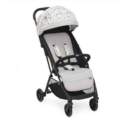 Chicco Glee, Passeggino 0+ Mesi-22 Kg, con Chiusura Automatica e Compatta, Capotte Estensibile con Trattamenti UV50+ Antipioggia, Schienale Reclinabile e Regolabile, Poggiagambe