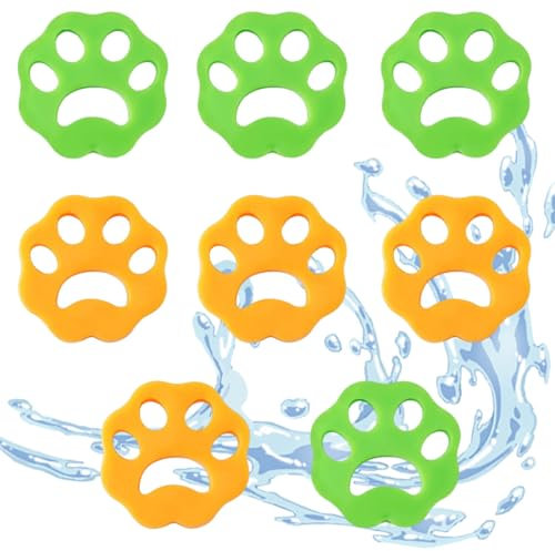 UYVPAER 8 Pièces Boule Anti Poils Machine A Laver, Vêtements Épilateur Pour Machine À Laver Réutilisable Boule Anti Poil/Boule De Lavage Pour Poils D'Animaux Domestiques