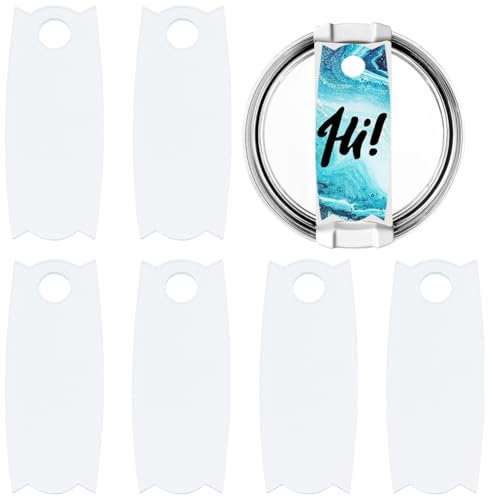 SOFPLATE 1 Box 8Pcs Personalized Sublimation Name Plate Blanks DIY Acrylic Tumbler Lid Toppers Tags Heat Transfer Accessories 40 OZ Cup Lid Decorations for for Tumblers Creative Design Projects