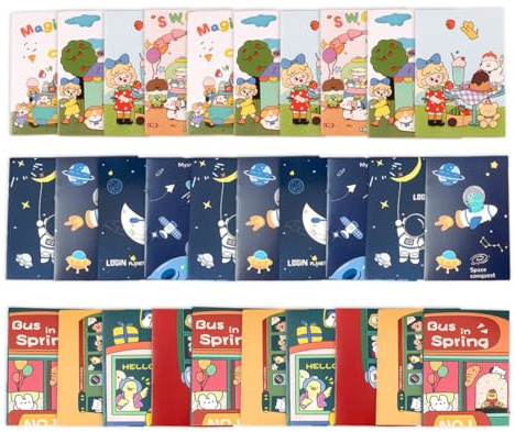 30 Pezzi Mini Quaderno, Block Notes Tascabile,Tascabile Piccolo Blocchetti per Scuola,Fare una Lista, Promemoria Quotidiani-B