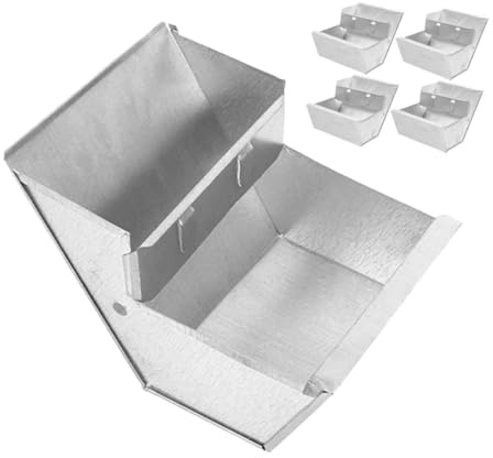 COLLBATH 5 pièces Set de Mangeoires Métalliques pour et Petits Animaux Distributeur de Nourriture Contrôlé pour Furets Poulets Cochons et Chinchillas Accessoires Robustes pour Cages