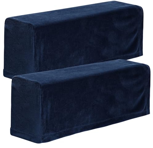 Toyvian 2 Pezzi Copri Braccioli Divano in Elasticizzato Antiscivolo Protezione Bracciolo in Colore Blu e Traspirante per e Negozi