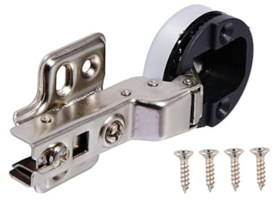 WNDUOKXH Bisagra duradera para puerta de armario, cierre suave, fácil de instalar, herrajes acero inoxidable, tornillos copa 35 mm, bisagras para puerta, Curva media, 110 mm