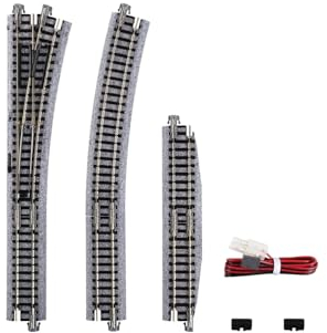 Kato N #4 Remote Right-Hand Turnout, 9 mm Rail Gauge, Modellbahn-Weiche, Track Piece, Modellbahn-Schiene, 8 x 1 x 15 cm, für N-Skala