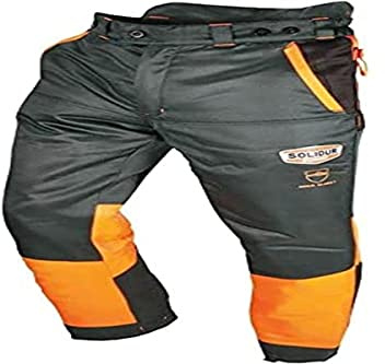 Solidur AUPA - Pantalon de Sécurité pour Tronçonneuse Authentique - Type A Classe 1 - Confort et Protection Exceptionnels - Design Sûr et Fonctionnel - Taille L - Gris