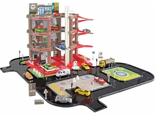 STARLUX – Grand Garage de Voitures à 4 Niveaux avec Circuit de 3 mètres – Jeu de Circuit | Course de Petites Voitures | Jouet pour Enfants dès 3 Ans – Fabriqué en Europe – 401002
