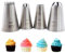 Tumenque 4 Pack Stainless Steel Seamless Piping Icing Tips #9FT 1B 2D 1A, Large Star Piping Nozzle, Cake Decorating Tools for Baker