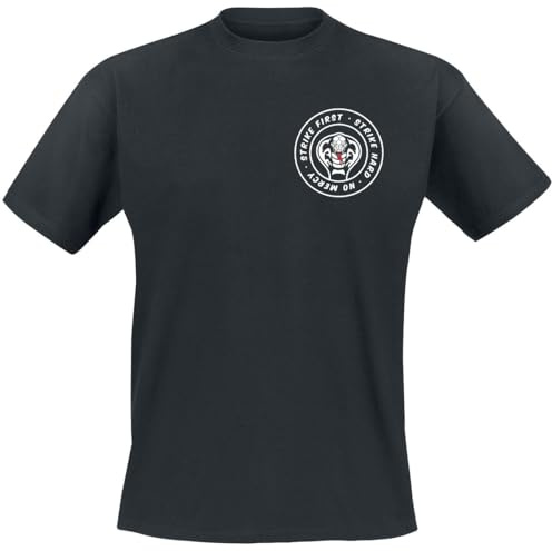 Cobra Kai White Patches Männer T-Shirt schwarz XL 100% Baumwolle Fan-Merch, Filme, TV-Serien