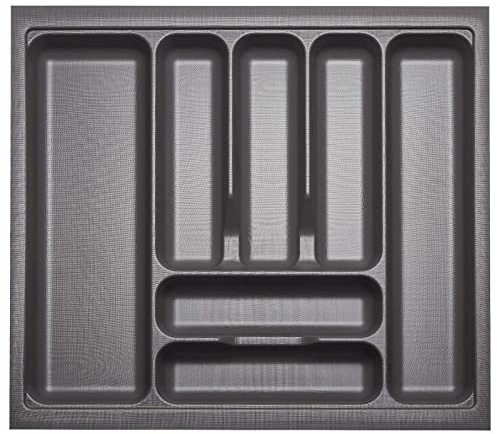 KÖNIG Besteckeinsatz I Oriongrau für SO-Box, Blum Tandembox u. ModernBox mit Korpusbreiten 300-1200 mm (60er Korpus - 519 x 473 mm)