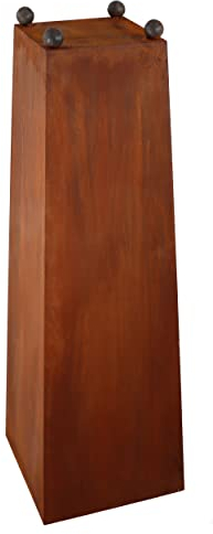 Rostikal Colonne de fleurs en patine patinée - 70 cm - Décoration de jardin