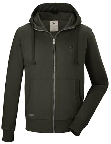 G.I.G.A. DX sweatjacka för män med huva GS 8 MN SWT Jcke GOTS, mörk olivgrön, M, 42652-000, MUNKL OLIVGRÅN, M